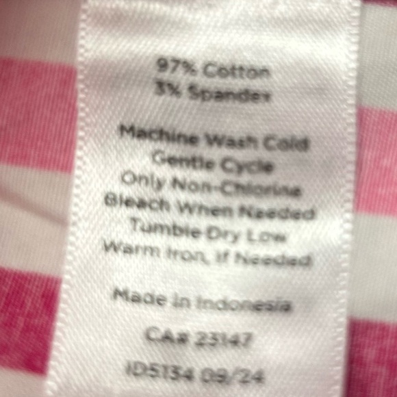 NWT Talbots Red/Pink and White Striped “No Iron” Blouse - Picture 10 of 11